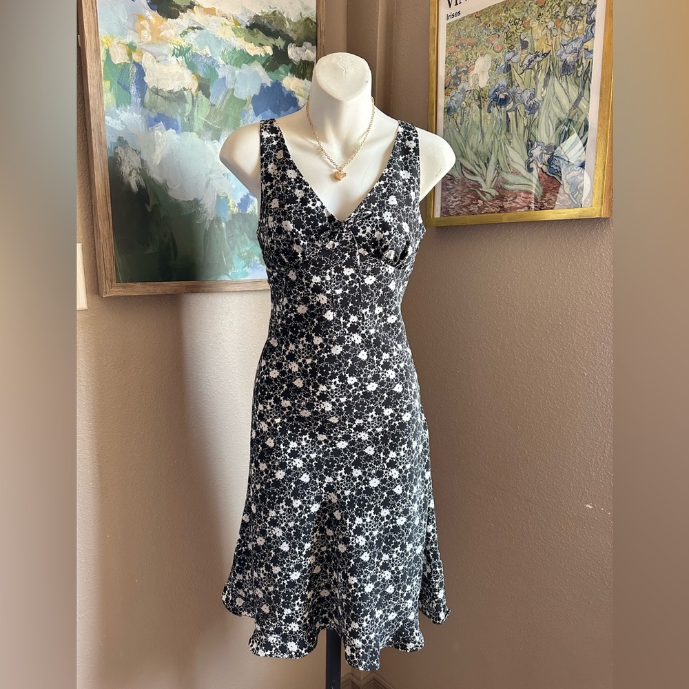 Vintage EXPRESS Black & White Floral Dress